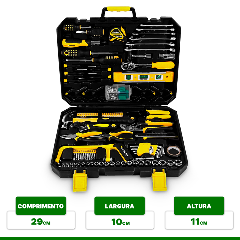 Jogo De Ferramentas Profissional Multiuso 156 Peças Com Maleta