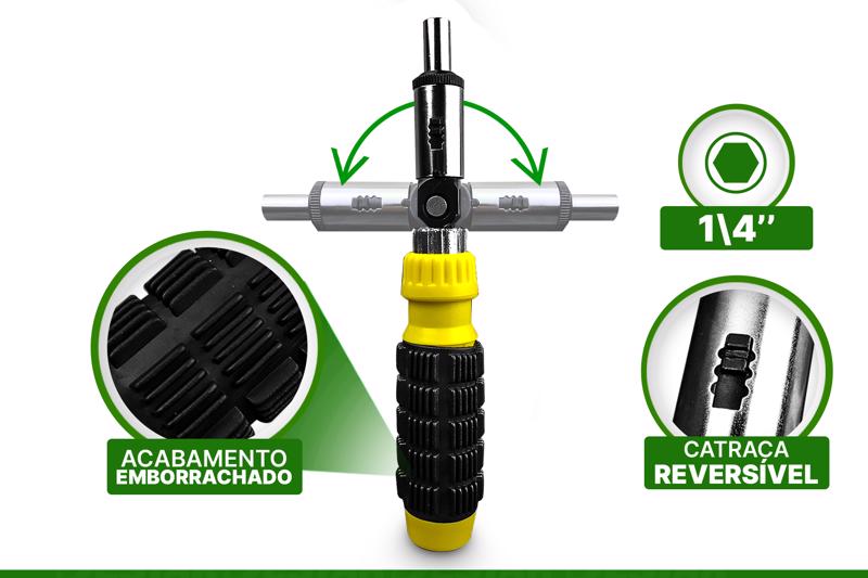 Kit Ferramenta 200 Peças Com Jogo Soquete E 43 Brocas + Luvas