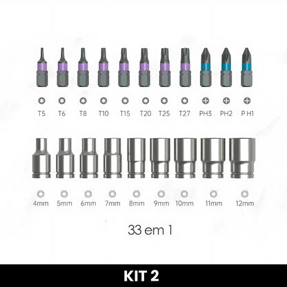 Milti Tools - Caixa de Ferramentas Multifuncional 33 em 1