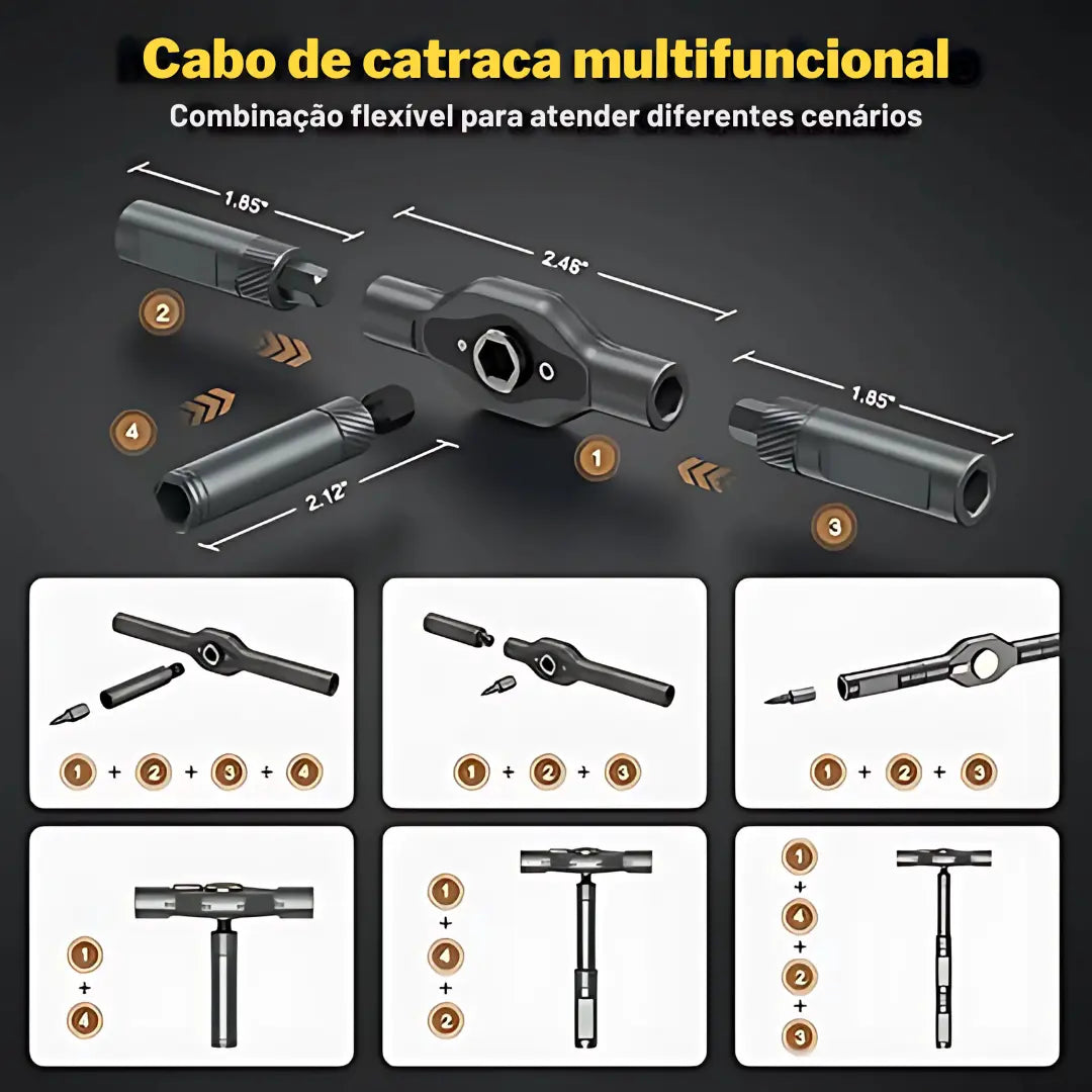 Milti Tools - Caixa de Ferramentas Multifuncional 33 em 1