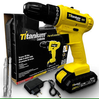 Furadeira Parafusadeira Sem Fio Impacto 12v Kit Ferramentas 11 Peças