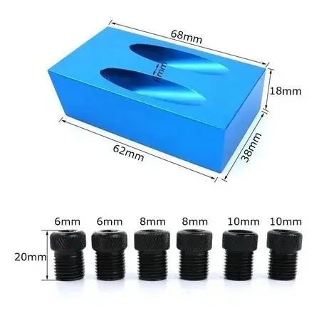 Gabarito Marcenaria Furos Chanfrados + Brocas