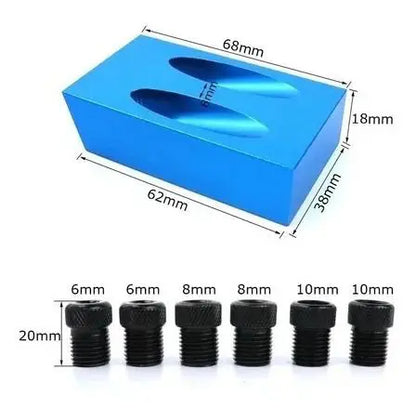 Gabarito Marcenaria Furos Chanfrados + Brocas