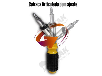 Grampeador Tapeçaria Maleta Chave Soquete Catraca 40 Pçs