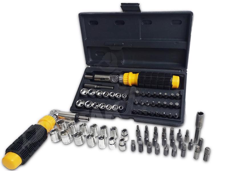 Grampeador Tapeçaria Maleta Chave Soquete Catraca 40 Pçs