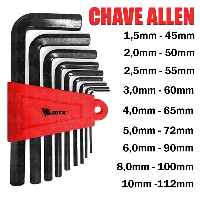 Jogo Bits Chave Catraca Allen Com Soquete Sextavado 41 Peças