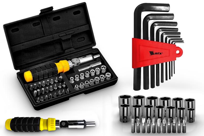 Jogo Bits Chave Catraca Allen Com Soquete Sextavado 41 Peças