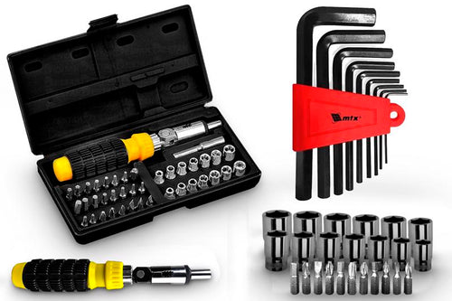 Jogo Bits Chave Catraca Allen Com Soquete Sextavado 41 Peças