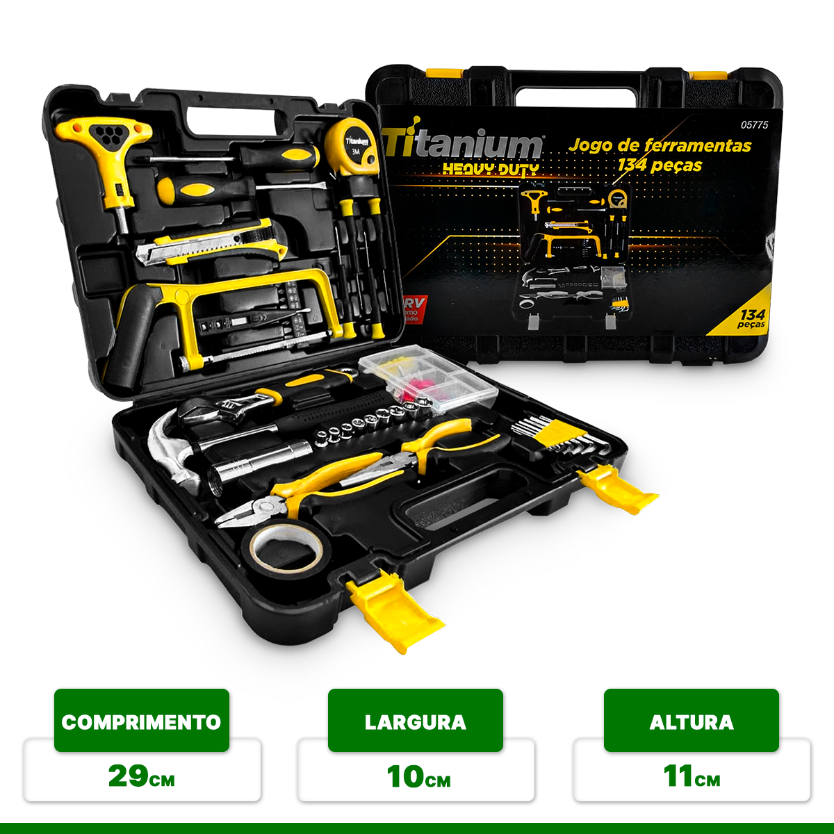 Jogo De Ferramentas 134 Peças Titanium