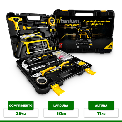 Jogo De Ferramentas 134 Peças Titanium
