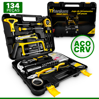 Jogo De Ferramentas 134 Peças Titanium
