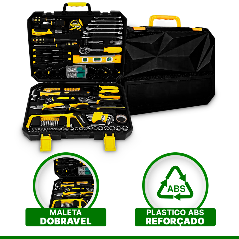 Jogo De Ferramentas Profissional Multiuso 156 Peças Com Maleta