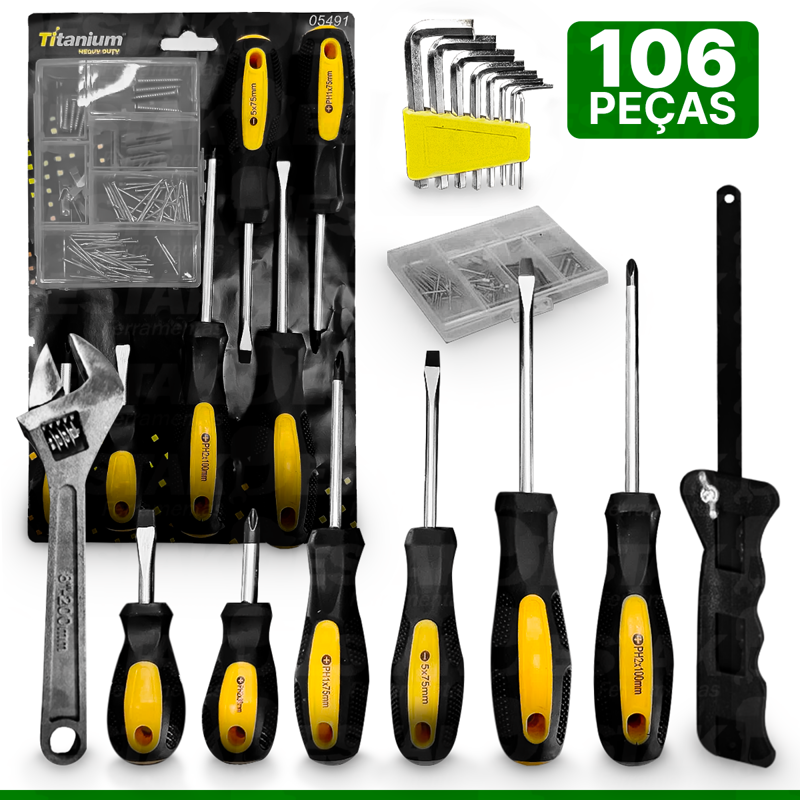 Jogo De Ferramentas Titanium 106 Peças