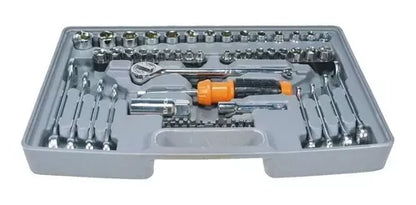 Kit 199 Peças Ferramentas Combinadas Em Aço Com Maleta