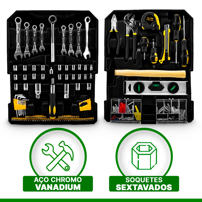 Maleta De Ferramentas Profissional Completa Com 254 Peças