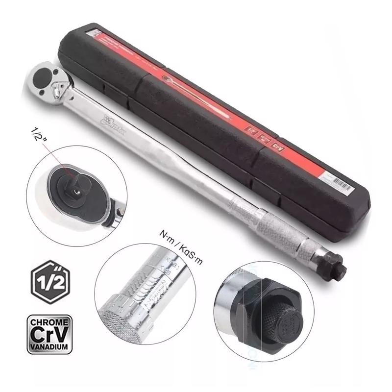 Torquimetro De Estalo 1/2 Pol 4.2 A 21kg + Chave Impacto Mtx