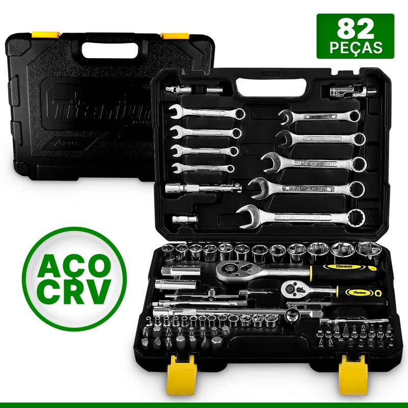Jogo De Ferramentas Titanium 82 Peças