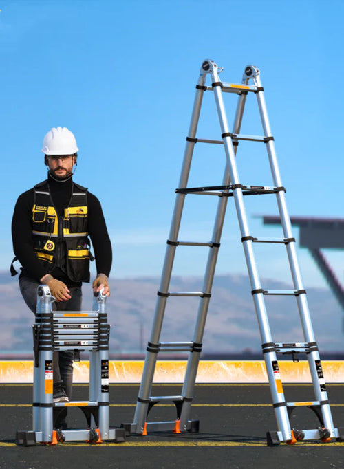 Escada Telescópica Multifuncional de Alumínio - Lançamento de Fábrica 6,9 Metros