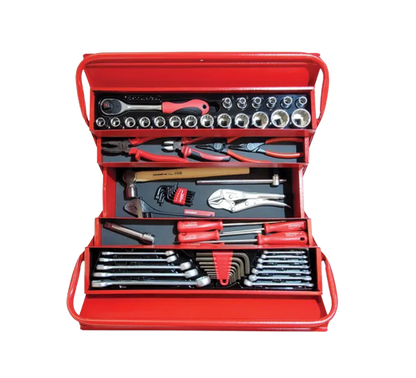 Maleta de Ferramentas Profissional com 64 Peças - GEODORE RED